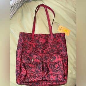 NWT Patricia Nash Travel Tote Bag Red